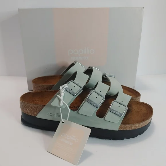 Birkenstock Papillio III Florida Platform in Pure Sage - Picture 1 of 10